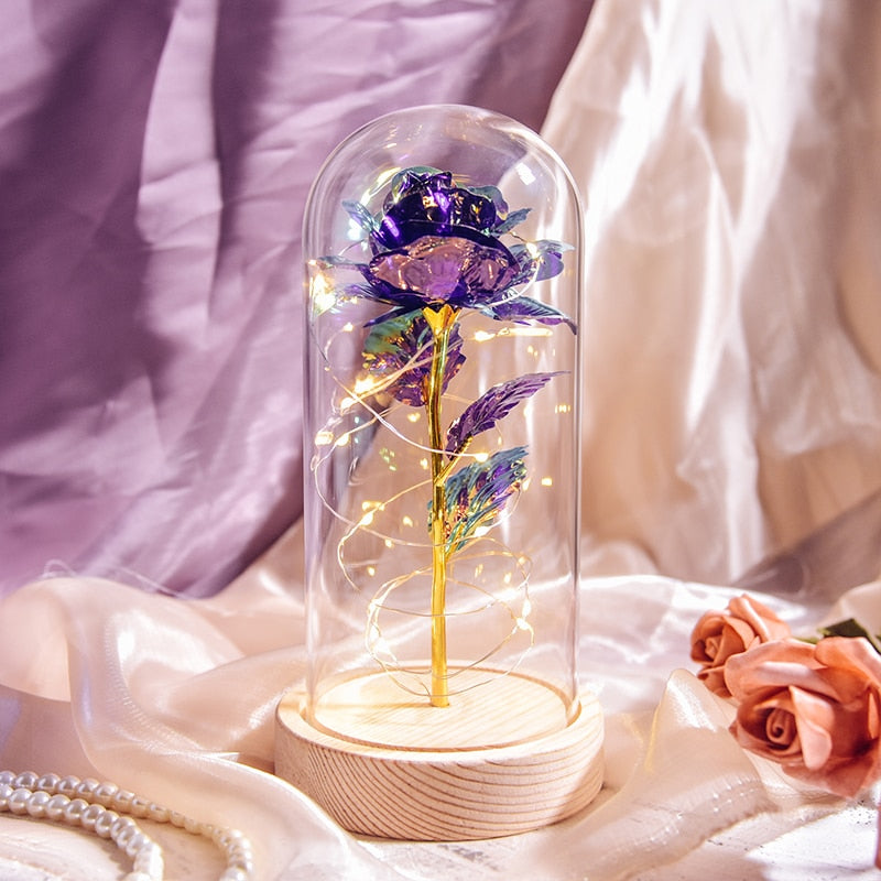 Preserved Roses In Glass Galaxy Rose
