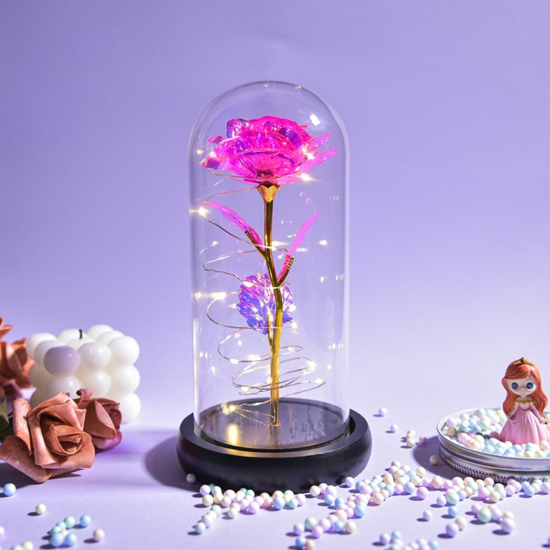 Preserved Roses In Glass Galaxy Rose