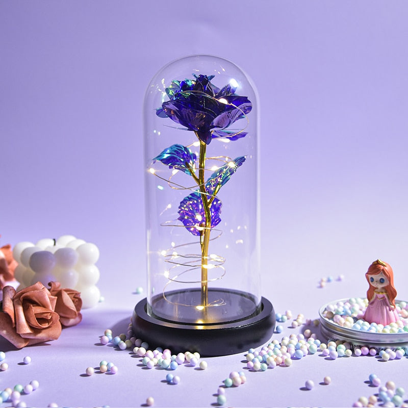 Preserved Roses In Glass Galaxy Rose