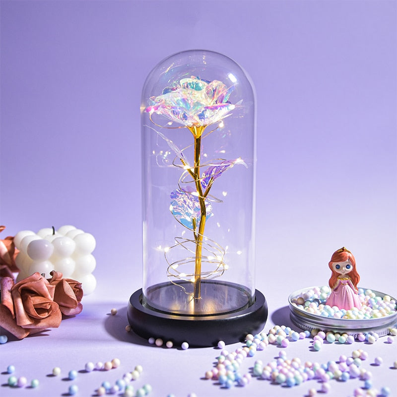 Preserved Roses In Glass Galaxy Rose