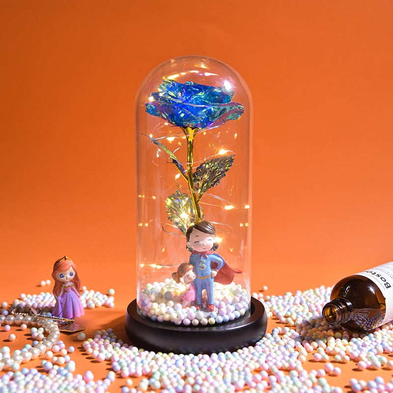 Preserved Roses In Glass Galaxy Rose