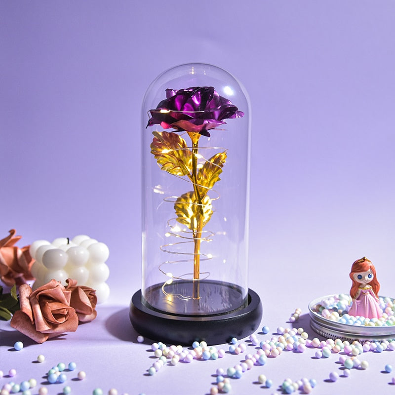 Preserved Roses In Glass Galaxy Rose