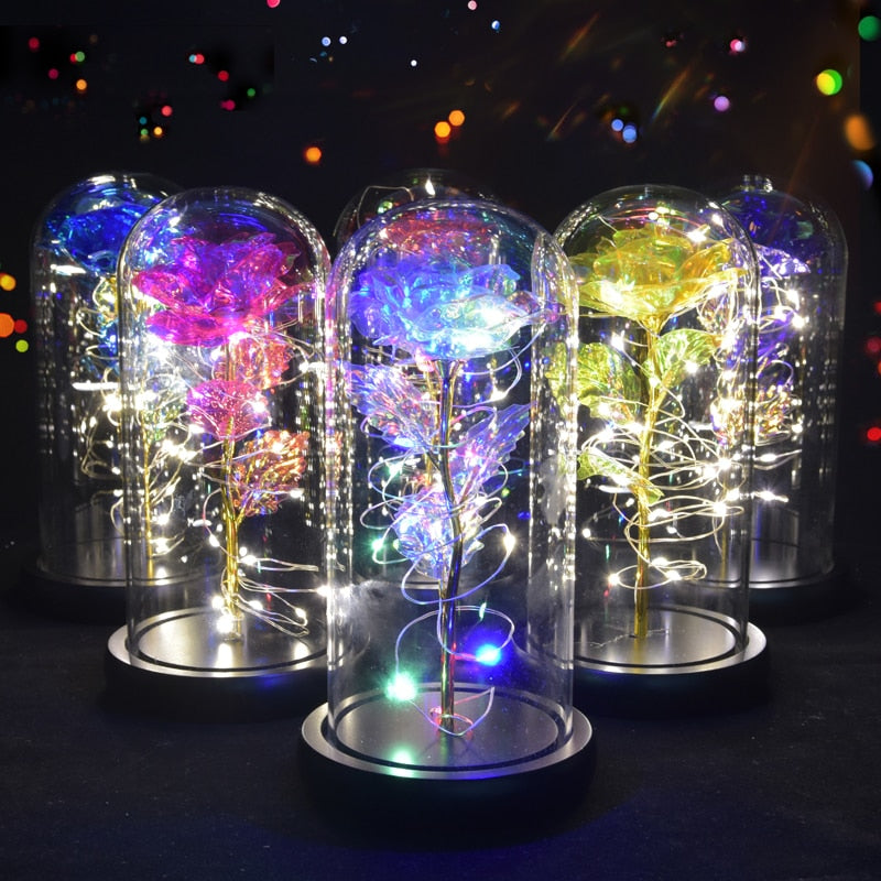 Preserved Roses In Glass Galaxy Rose