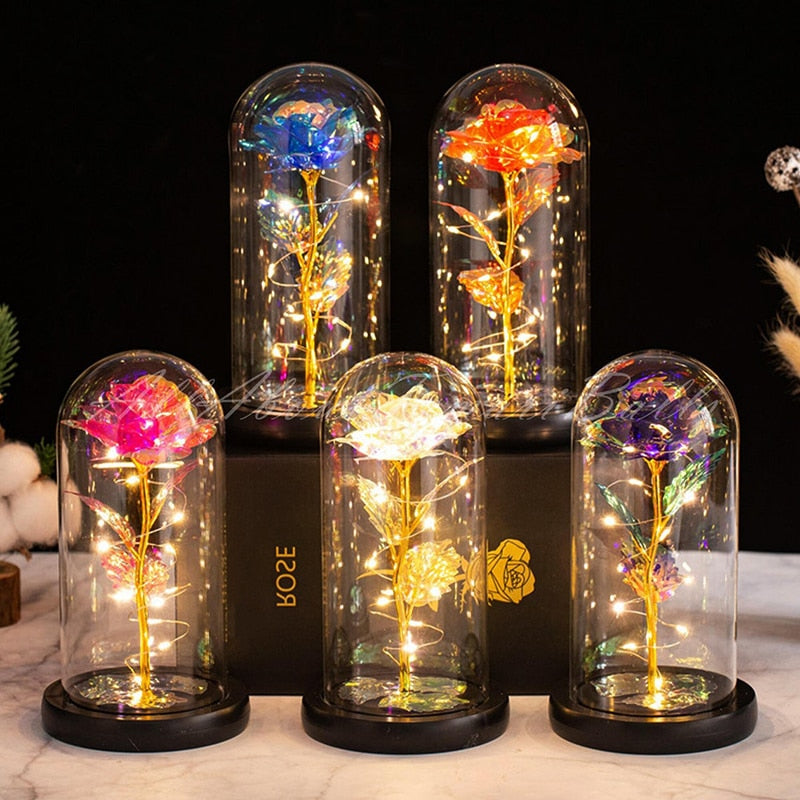 Preserved Roses In Glass Galaxy Rose